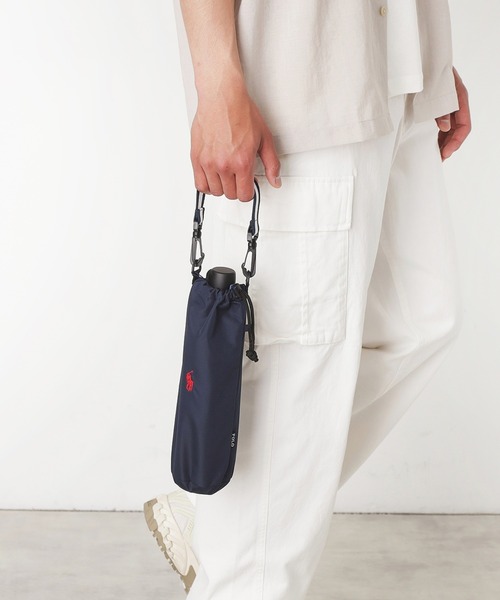 【新品】傘袋なし　POLO RALPH LAUREN ネイビー 折りたたみ傘 POLO RALPH LAUREN 新品 ポロ ラルフローレン ハンドルキャリー