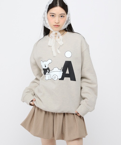 トレーナー スウェット 「UNISEX」Romane×ALAND／COCOプルオーバー（裏起毛） レディース メンズ