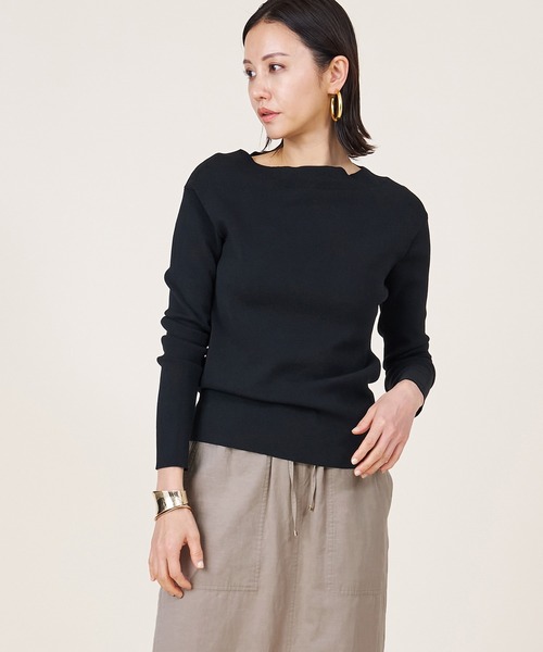 ニット セーター 「marmors」boat neck knit pullover レディース