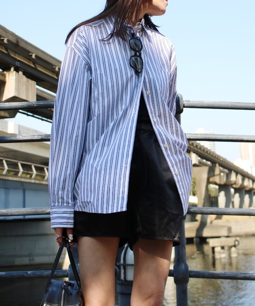 ブラウス シャツ 「NOTHING WRITTEN」SUNNE STRIPE SHIRT レディース Scrap Book ブラウス シャツ 「NOTHING WRITTEN」SUNNE STRIPE