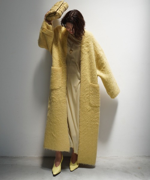 新品タグ付き　ETRE TOKYO エトレトウキョウ　ロングニットカーディガン ETRE TOKYO（エトレトウキョウ） ニットカーディガン FREE イエロー