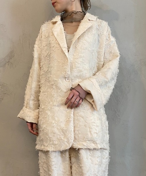 タグ付✨カシミヤ　ヒルトン×リングジャケット　テーラードジャケット　チェック　L terrace ジャケット テーラードジャケット フリンジJQテーラー