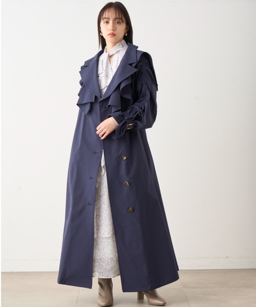 「SNIDEL」 トレンチコート 0 ベージュ レディース_画像3