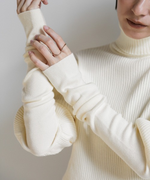 「select MOCA」 タートルネックニット FREE アイボリー レディース_画像2