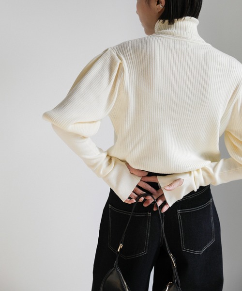 「select MOCA」 タートルネックニット FREE アイボリー レディース_画像3