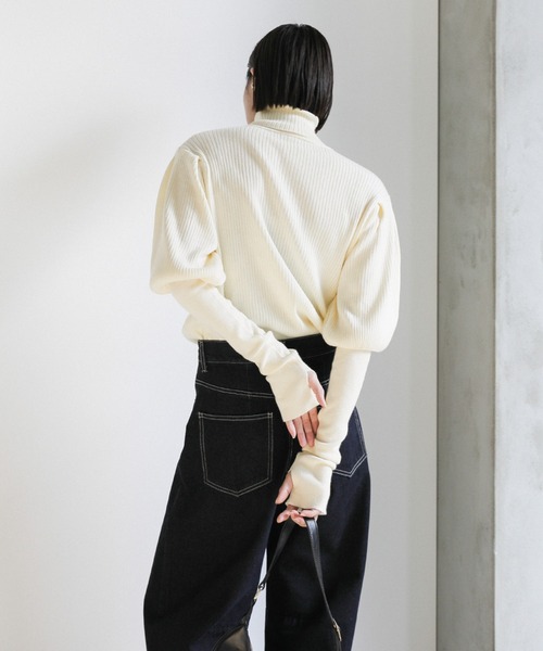 「select MOCA」 タートルネックニット FREE アイボリー レディース_画像4