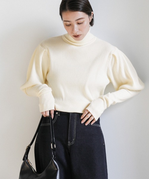 「select MOCA」 タートルネックニット FREE アイボリー レディース_画像5