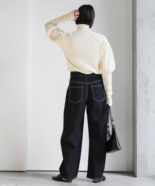 「select MOCA」 タートルネックニット FREE アイボリー レディース_画像6