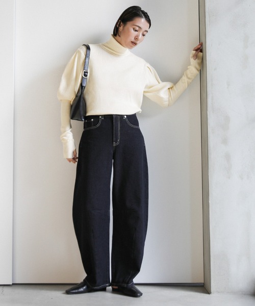 「select MOCA」 タートルネックニット FREE アイボリー レディース_画像7