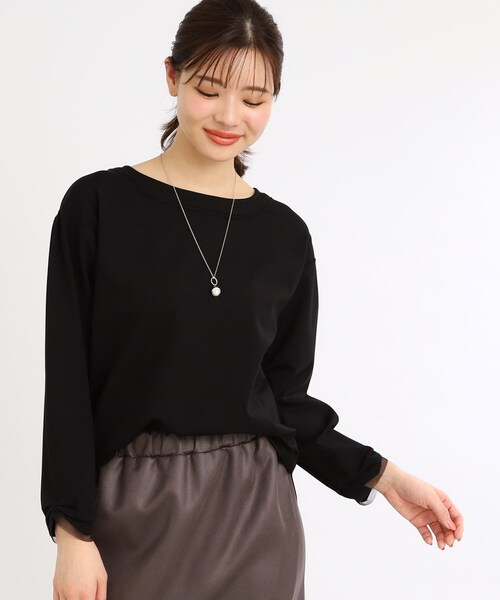 tシャツ 「夏SALE／E‐QUALITY／手洗い可」チュールディティールプルオーバー レディース