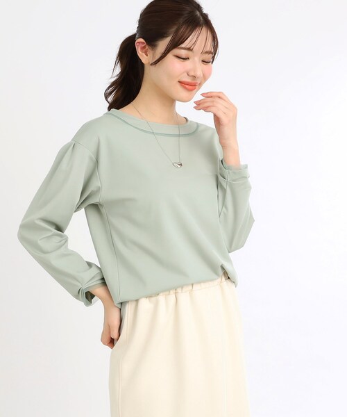 tシャツ 「夏SALE／E‐QUALITY／手洗い可」チュールディティールプルオーバー レディース Reflect tシャツ 「夏SALE／E‐QUALITY／手洗い可」チュール