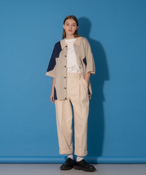 「ONCILY」 ニットカーディガン MEDIUM ネイビー メンズ_画像3