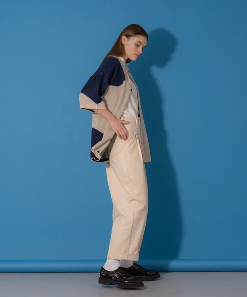 「ONCILY」 ニットカーディガン MEDIUM ネイビー メンズ_画像4