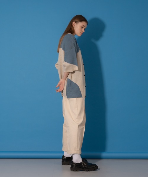 「ONCILY」 ニットカーディガン MEDIUM ネイビー メンズ_画像7