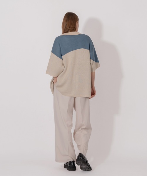 「ONCILY」 ニットカーディガン MEDIUM ネイビー メンズ_画像9