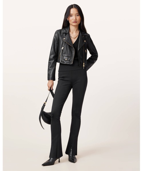 美品ALL SAINTS オールセインツ ラムレザー ライダースジャケット XS ALLSAINTS（オールセインツ） レザージャケット ライダース レディース
