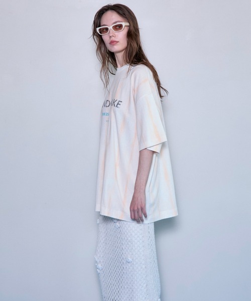 tシャツ MINDQUAKE Logo Oversized T-shirt/MINDQUAKEロゴオーバーTシャツ「MAISON SPECIAL/メゾ SALE】MINDQUAKE Logo Oversized T-shirt