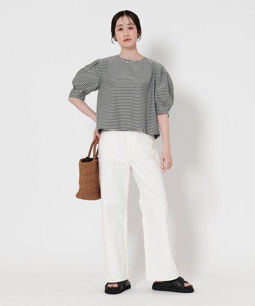 UNITED ARROWS tシャツ コクーンスリーブ ボーダー Tシャツ