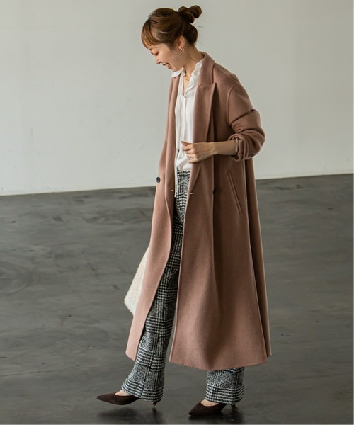 「NOBLE」 チェスターコート 38 ブラウン レディース_画像2