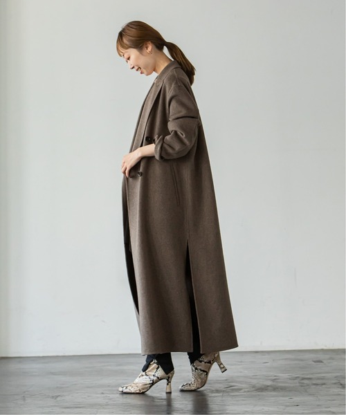 「NOBLE」 チェスターコート 38 ブラウン レディース_画像5