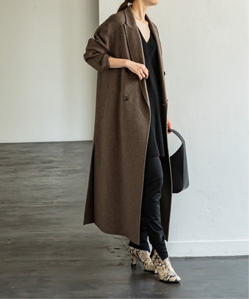 「NOBLE」 チェスターコート 38 ブラウン レディース_画像7
