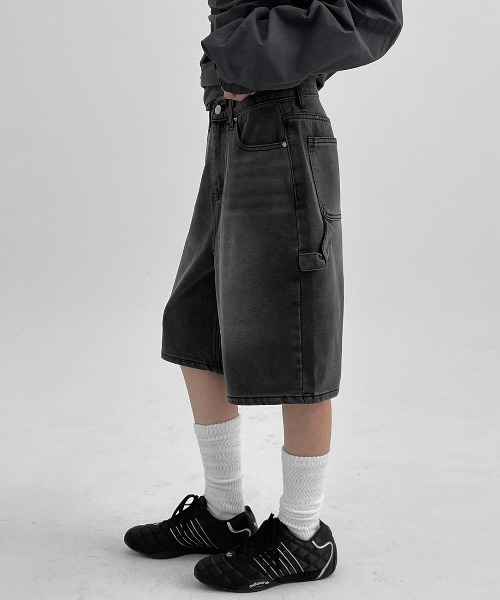 ★BLACKUP★ カゴバミューダデニムパンツ BLACKUP ジーンズ デニム デニムパンツ 「MADE」 イノ