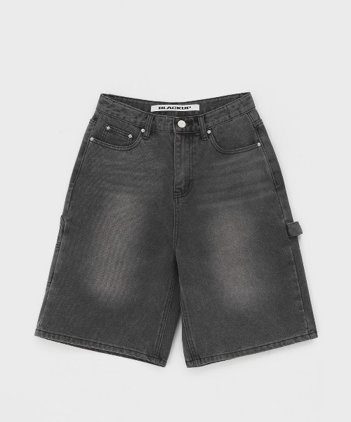 ★BLACKUP★ カーペンターバミューダデニムパンツ 2色 unisex)カーペンターバミューダデニムパンツ（2色/新色