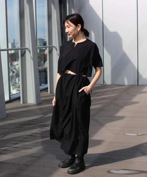 snow peak スノーピーク ロングワンピース 長袖 タグ付き　新品Aライン snowpeak×emmi】Insect Shield camisole OP（マキシ丈/ロング