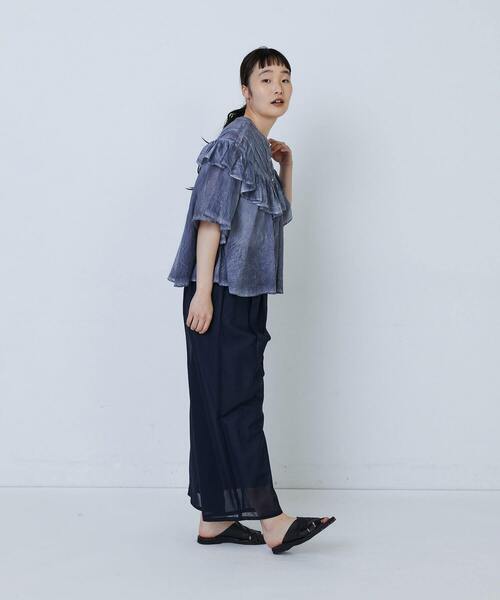 インドピグメントダイショートブラウス｜BIGI online store