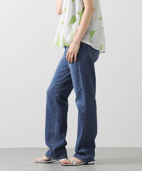 サマー ストレート スラックス 4色 ベーシック パンツ 夏 cr8840 SOMETHING パンツ サマーストレートパンツ レディース