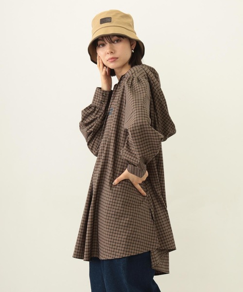シャツ+ブラウス(長袖+七分) MILKFED VOLUME SLEEVE HOODED BLOUSE MILKFED.（ミルクフェド） ブラウス シャツ VOLUME SLEEVE HOODED