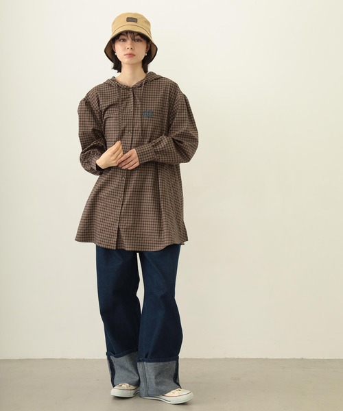 シャツ+ブラウス(長袖+七分) MILKFED VOLUME SLEEVE HOODED BLOUSE セール】VOLUME SLEEVE HOODED BLOUSE（シャツ/ブラウス）｜MILKFED