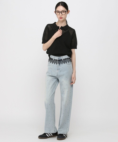 Dime ストライプ ニット 半袖 3色 送料込み Dime Striped SS Knit / Green (ダイム ニットTシャツ / 半袖