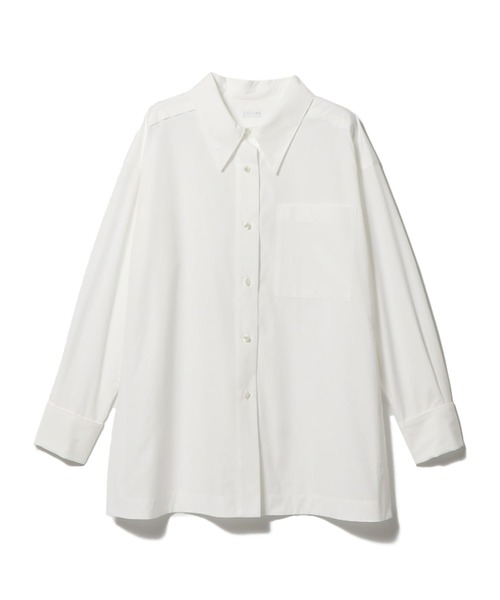 COLUMN◆長袖ブラウス/36/コットン/WHT/無地 レギュラーカラーブラウス【長袖】【白無地】【OEKO-TEX