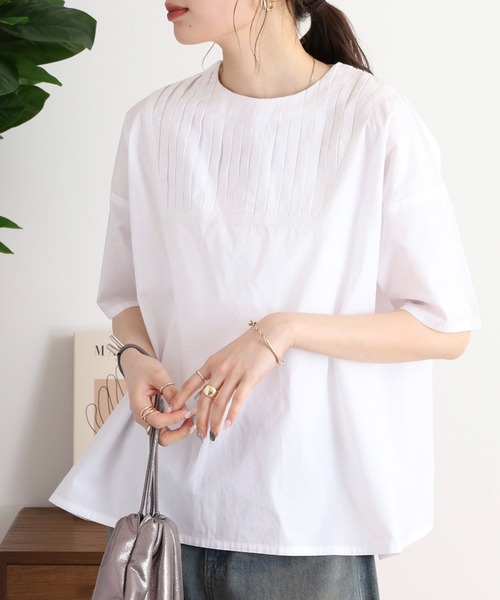 ブラウス シャツ EMAGO お花レース風刺繍ブラウス レディース Emago ブラウス シャツ EMAGO お花レース風刺繍ブラウス