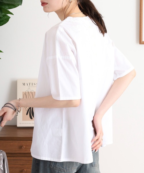 ブラウス シャツ EMAGO お花レース風刺繍ブラウス レディース Emago ブラウス シャツ EMAGO お花レース風刺繍ブラウス