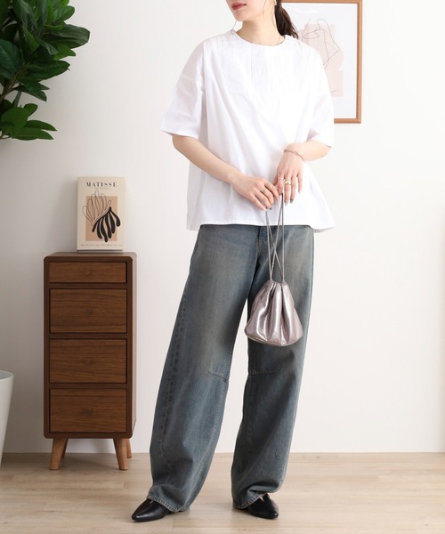 ブラウス シャツ EMAGO お花レース風刺繍ブラウス レディース Emago ブラウス シャツ EMAGO お花レース風刺繍ブラウス