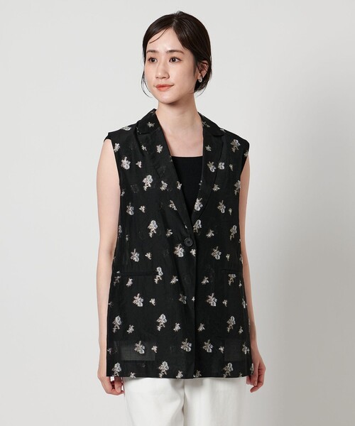 UNITED ARROWS C テーラード ベスト ジャケット UNITED ARROWS ジャケット テーラードジャケット フラワー