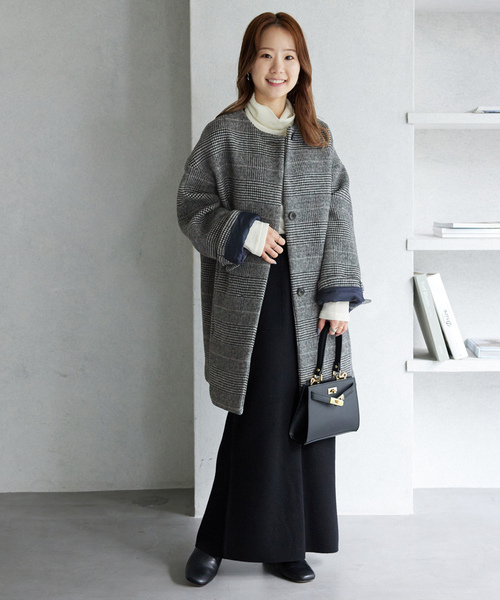 SLOBE IENA（スローブイエナ） ノーカラーコート 38 ブラウン