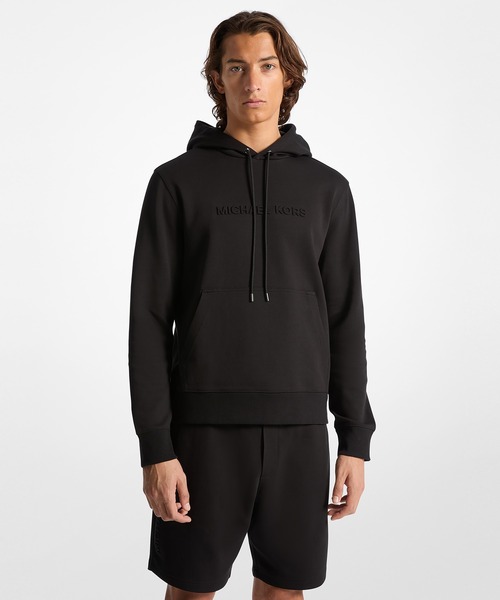 MICHAEL KORS ブラック パーカー　XS Michael Kors Women's XS Zip Black Hoodie White MK Logo NWT