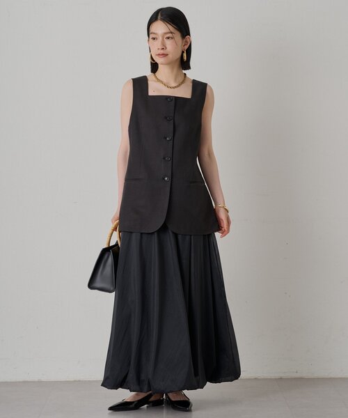 Loungdress リネン　ジレ　ベスト LOUNGEDRESS（ラウンジドレス）の「【WEB限定】リネンジレ