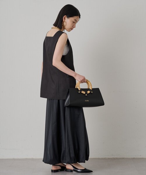 Loungedress ベスト ジレ スクエアネックベスト レディース