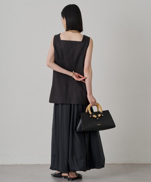 Loungedress ベスト ジレ スクエアネックベスト レディース