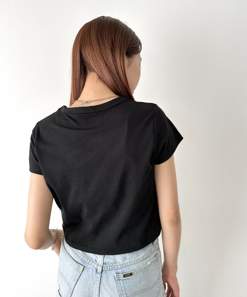 Matin Kim 半袖Tシャツ Mサイズ 黒 マーティンキム Matin Kim Tシャツ LOGO CROP TOP BLACK 半袖
