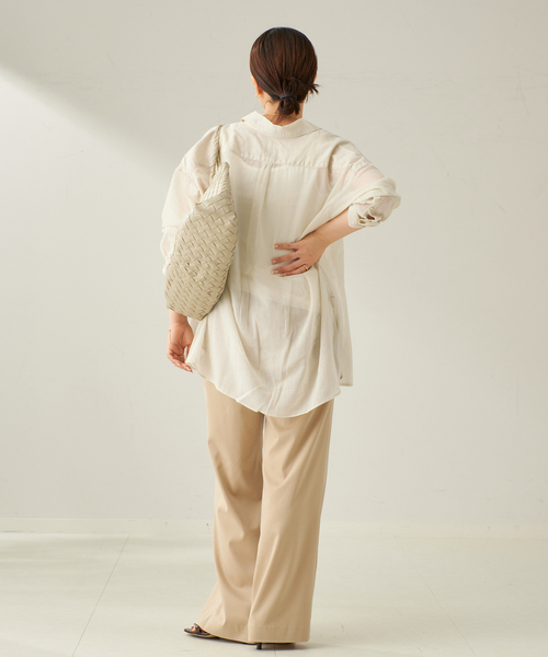 plage ブラウス シャツ fluffy sheer レディース : ZOZOTOWN