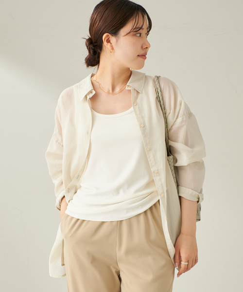 plage ブラウス シャツ fluffy sheer レディース : ZOZOTOWN