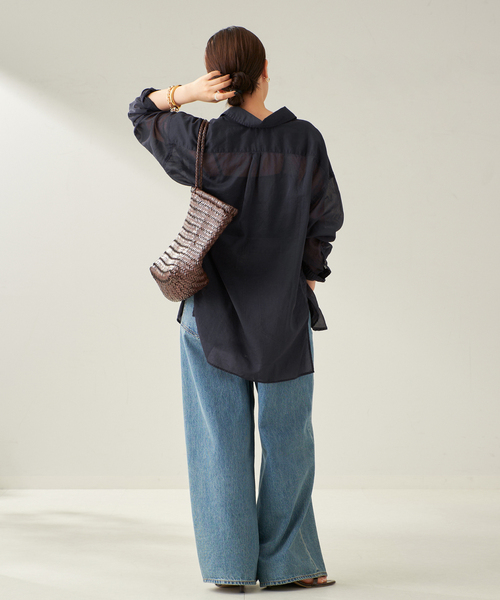 plage ブラウス シャツ fluffy sheer レディース : ZOZOTOWN