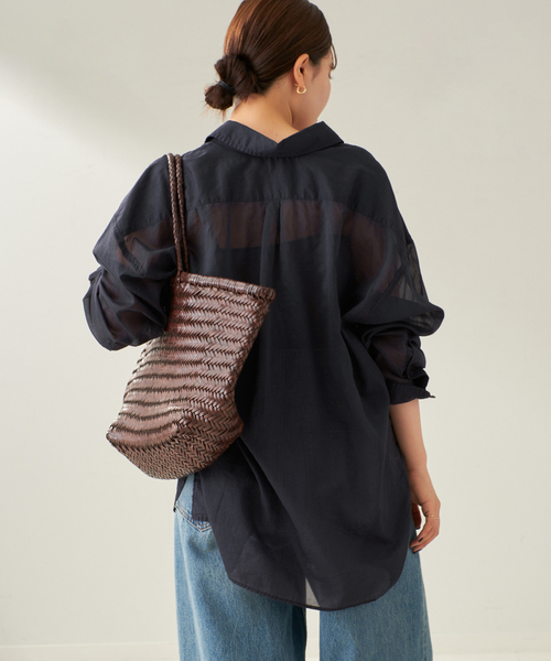 plage ブラウス シャツ fluffy sheer レディース : ZOZOTOWN