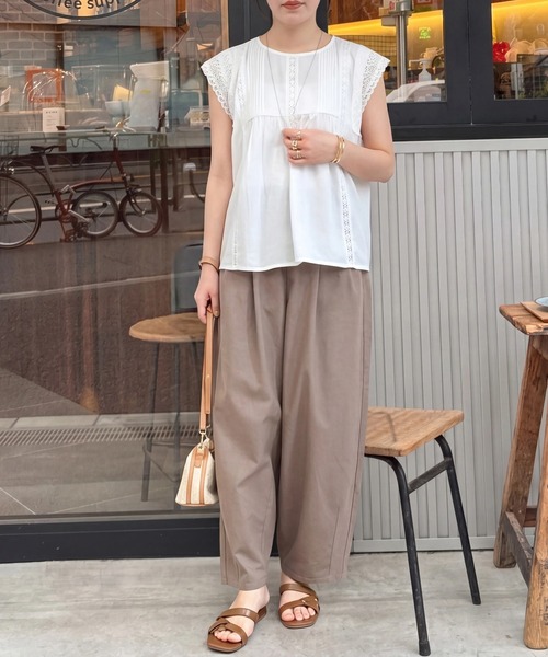 Emma（エマ） ワイドパンツ パンツ 綿麻サーカスパンツ レディース