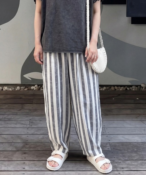 Emma（エマ） ワイドパンツ パンツ 綿麻サーカスパンツ レディース